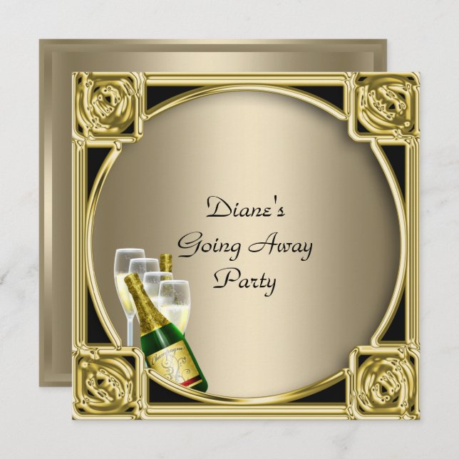 Adeus, bom Convite de festas (Frente/Verso)