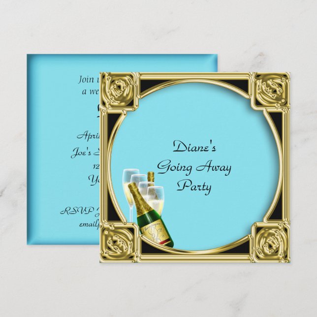 Adeus, bom Convite de festas (Frente/Verso)