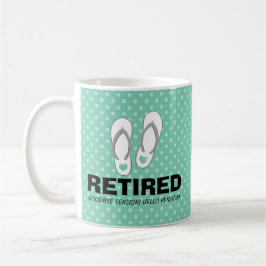 Adeus caneca engraçada da aposentadoria da pensão