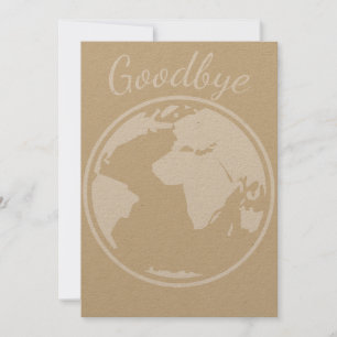 adeus cartão do mundo