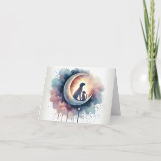 Adeus Lua - Cartão de condolências de Perda de Pet