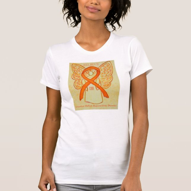 ADHD Orange Awarness Frisa Anjo Camisa Personaliza (Frente)