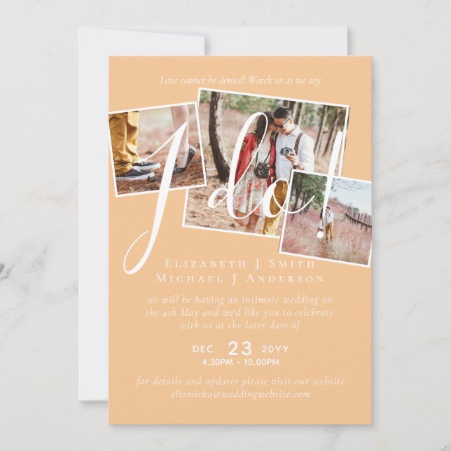 Adiamento de Casamento Alteração da Recepção de Da (Frente)