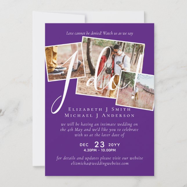 Adiamento de Casamento Alteração da Recepção de Da (Frente)