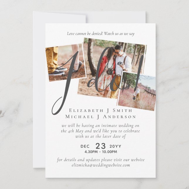 Adiamento de Casamento Alteração da Recepção de Da (Frente)