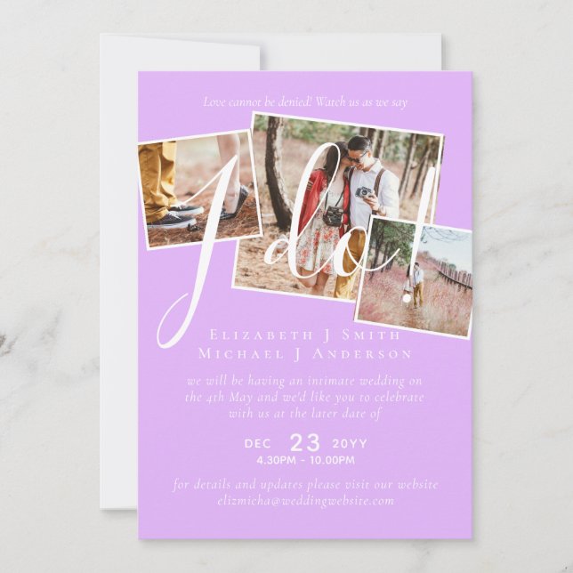 Adiamento de Casamento Alteração da Recepção de Da (Frente)