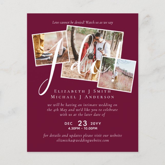 Adiamento de Casamento Alteração da Recepção de Da (Frente)