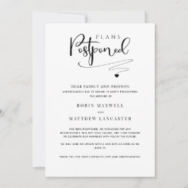 Adiamento de Casamento, Anúncio Simples Moderno