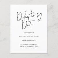 Adiar a Data Mudança de Planos Convite Simples