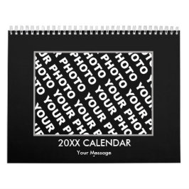 Adicionar 14 Fotos Calendário Preto