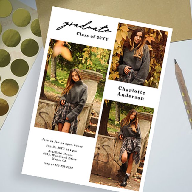 Adicionar 3 Anúncios de Graduação Moderna de Foto (Criador carregado)