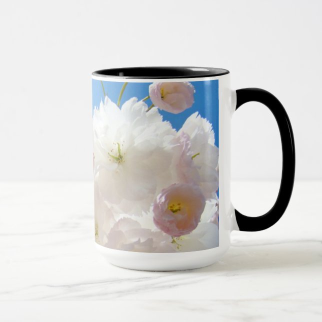 Adicionar Café para um Sorriso canecas Flores de P (Direita)