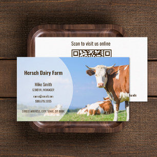 Adicionar Cartões de visitas de Código QR de Vaca