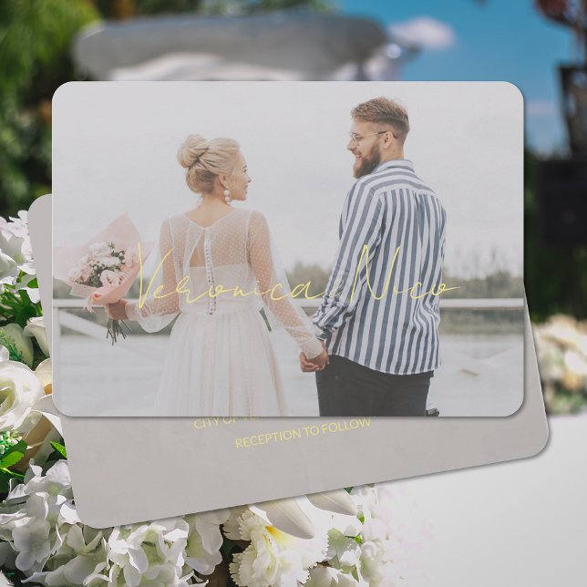 Adicionar Convite de Casamento de Fotografias (Add Photo Wedding Invitation (front and back))