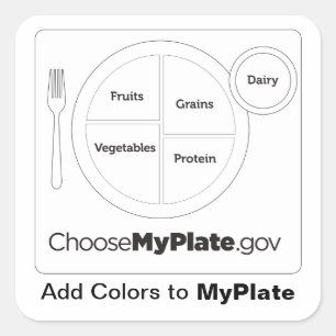 Adicionar cores ao adesivo branco do MyPlate