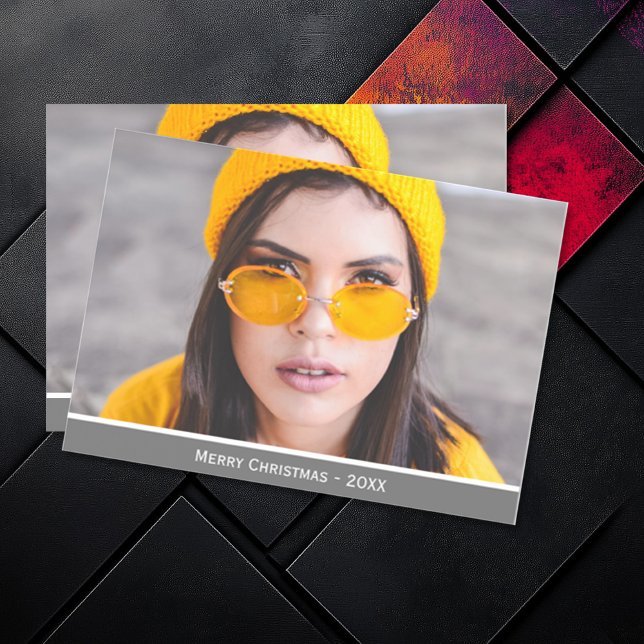 Adicionar Foto Cartão Magnético Personalizado de F (Add Photo Merry Christmas Magnetic Card (multiple shown))