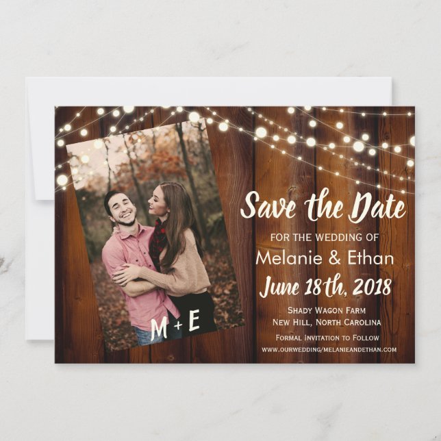 ADICIONAR FOTO - Convite de Casamento Save The Dat (Frente)