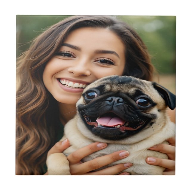 Adicionar Foto de Pug Personalizar Customizar (Frente)