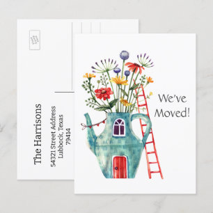 Adicionar foto, nós movemos, cartão postal Whimsic