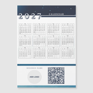 Adicionar logotipo 2027 Calendário Código QR Cartã
