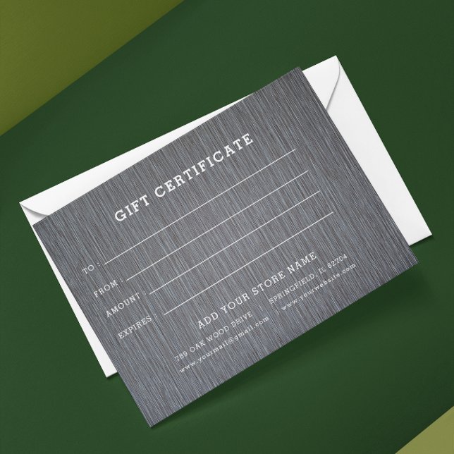 Adicionar logotipo Certificado de presente comerci ( Business Gift Certificate With Logo)