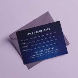 Adicionar logotipo Certificado de presente comerci