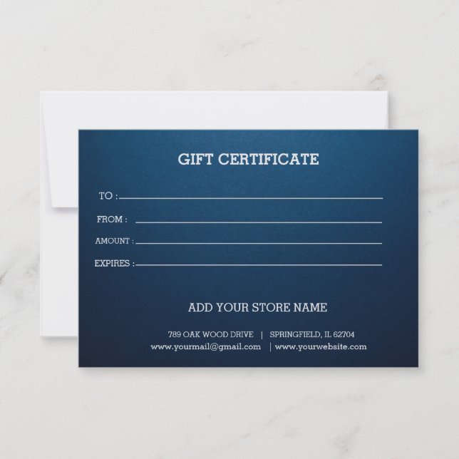 Adicionar logotipo Certificado de presente comerci (Frente)