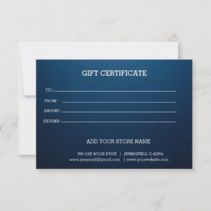 Adicionar logotipo Certificado de presente comerci
