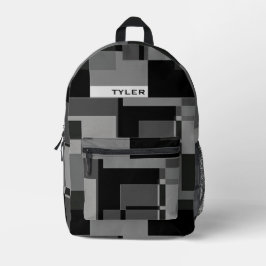 Adicionar nome a preto e Abstrato Cinza moderno Ho