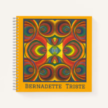 Adicionar Nome Coruja Laranja Amarela Vermelha Pad