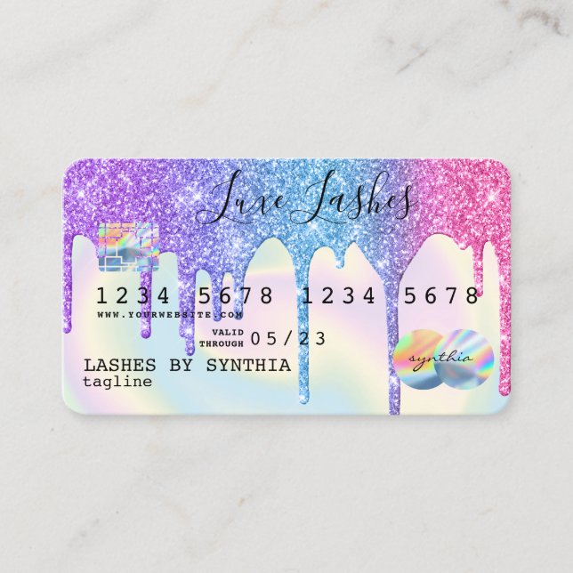 Adicionar Nome Holograph Drives Cartão de Crédito  (Frente)