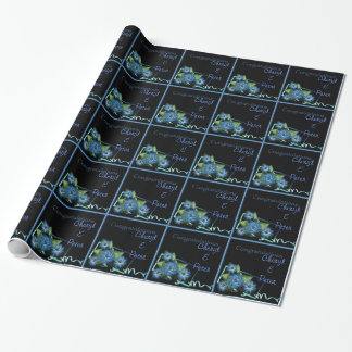 Adicionar nome Modelo de papel de presente floral 