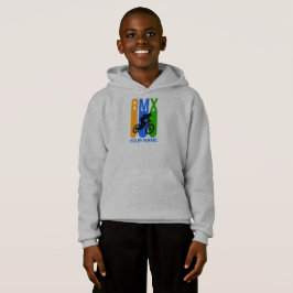 Adicionar Nome ou Texto BMX Bike Rider Laranja Azu
