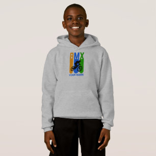 Adicionar Nome ou Texto BMX Bike Rider Laranja Azu