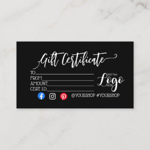 ADICIONAR O marketing do certificado de presente c