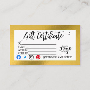 ADICIONAR O marketing do certificado de presente c