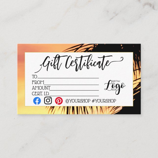 ADICIONAR O marketing do certificado de presente c (Frente)