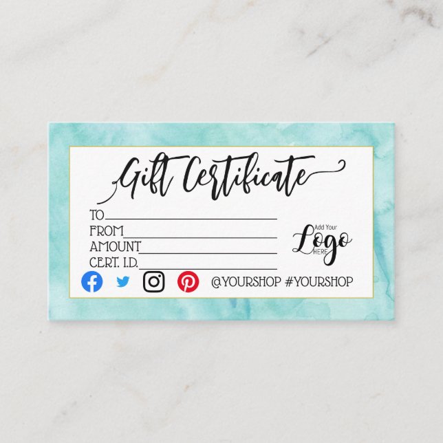 ADICIONAR O marketing do certificado de presente c (Frente)