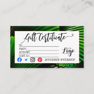 ADICIONAR O marketing do certificado de presente c