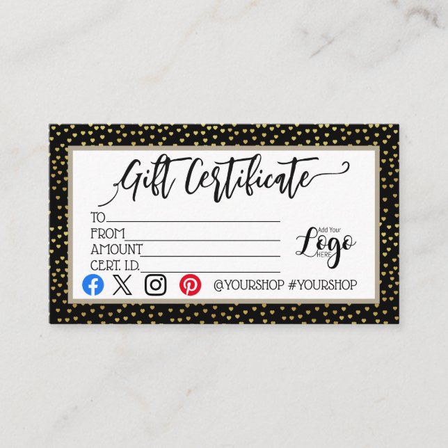 ADICIONAR O marketing do certificado de presente c (Frente)