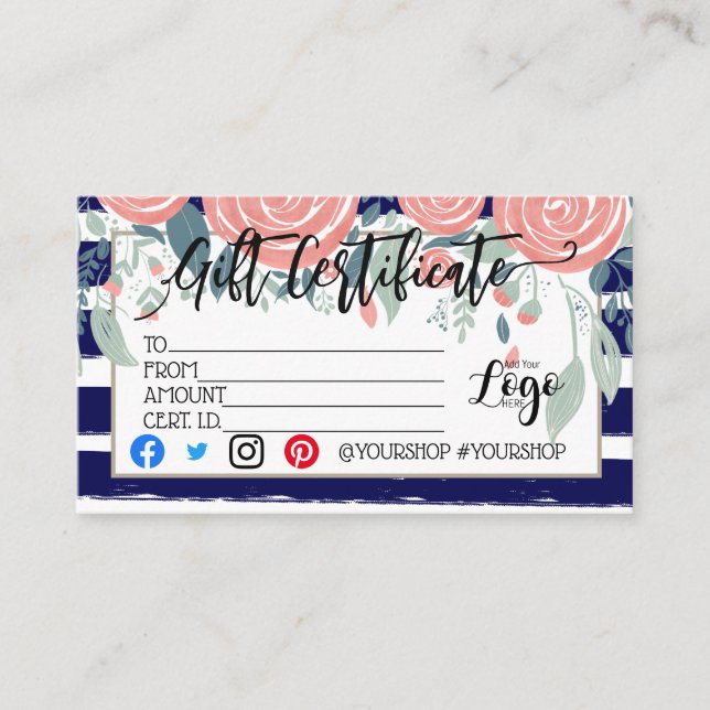 ADICIONAR O marketing do certificado de presente c (Frente)