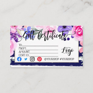 ADICIONAR O marketing DO Certificado de presente d