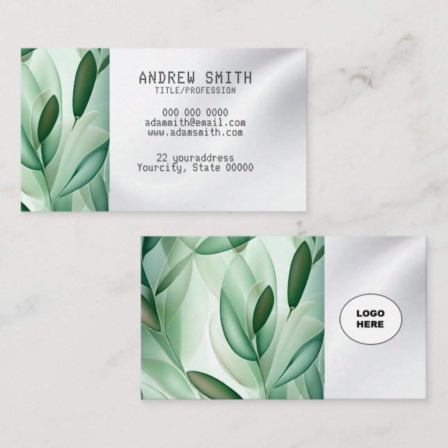 Adicionar o seu Cartão de visita de visualização d (Frente/Verso)