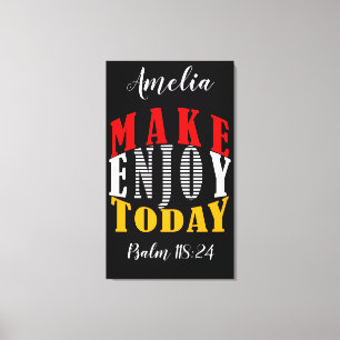 Adicionar Seu Nome & Escritura Favorita- Canvas (G