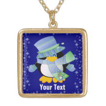 Adicionar seu texto - colar de término Dourado