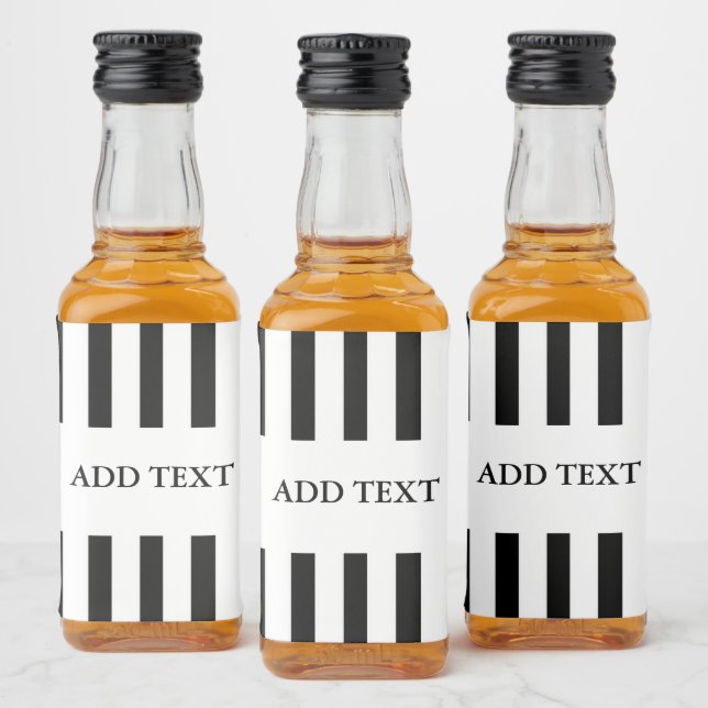 Adicionar seu texto preto e branco (Garrafas)