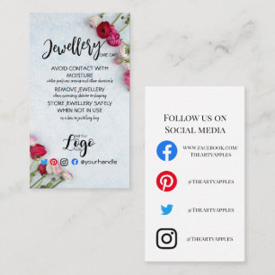 ADICIONAR SEUS CARTÕES DE CARTÃO DE joias DE LOGOT