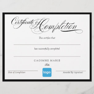 Adicionar simples certificado de logotipo Prêmio 