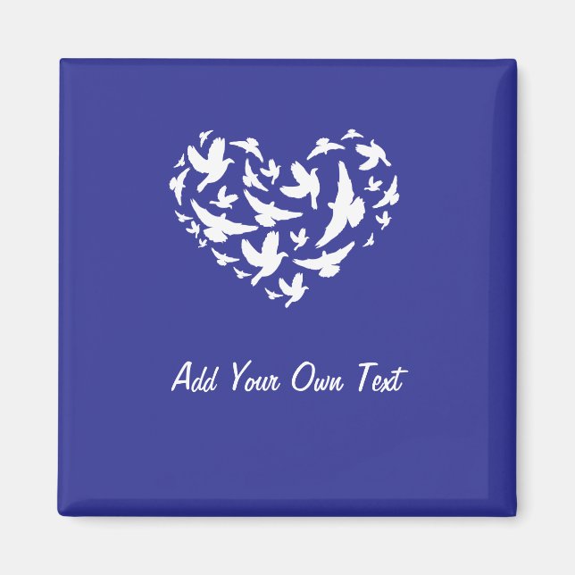 Adicionar texto e personalizar Imã de geladeira az (Frente)