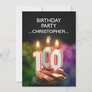 Adicionar um nome, 100º Convite de aniversário
